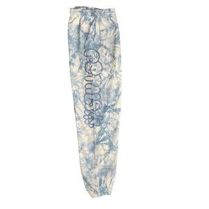 Petals And Peacocks Pants Womens Small Blue Tie Die Ankle Cuff Sweatpants Jogger